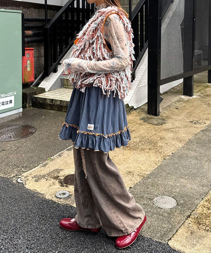 【HELLO.SANFRANCISCO/ハローサンフランシスコ】彩色流蘇緞帶馬甲