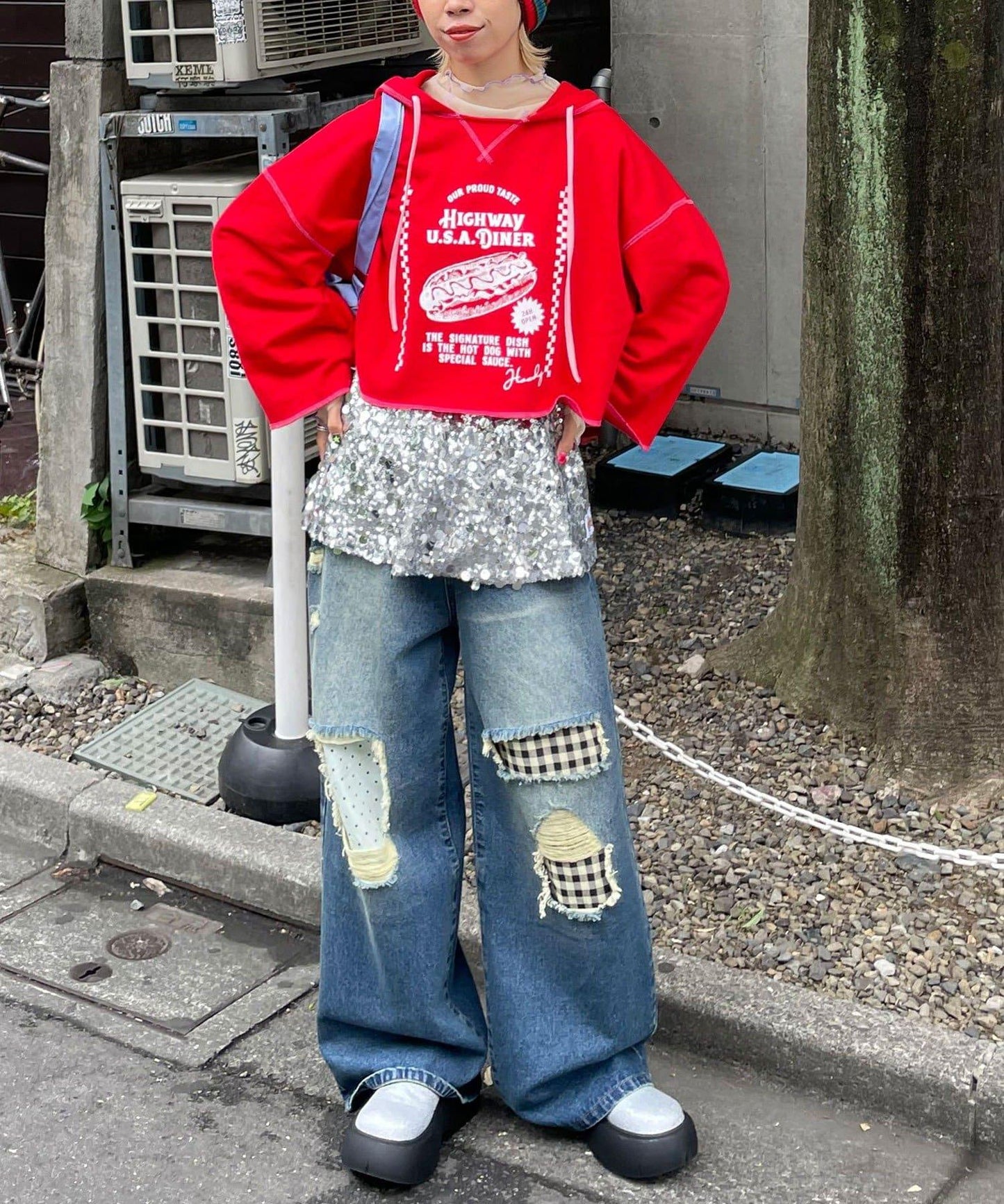 【HELLO.SANFRANCISCO/ハローサンフランシスコ】連帽印花衛衣