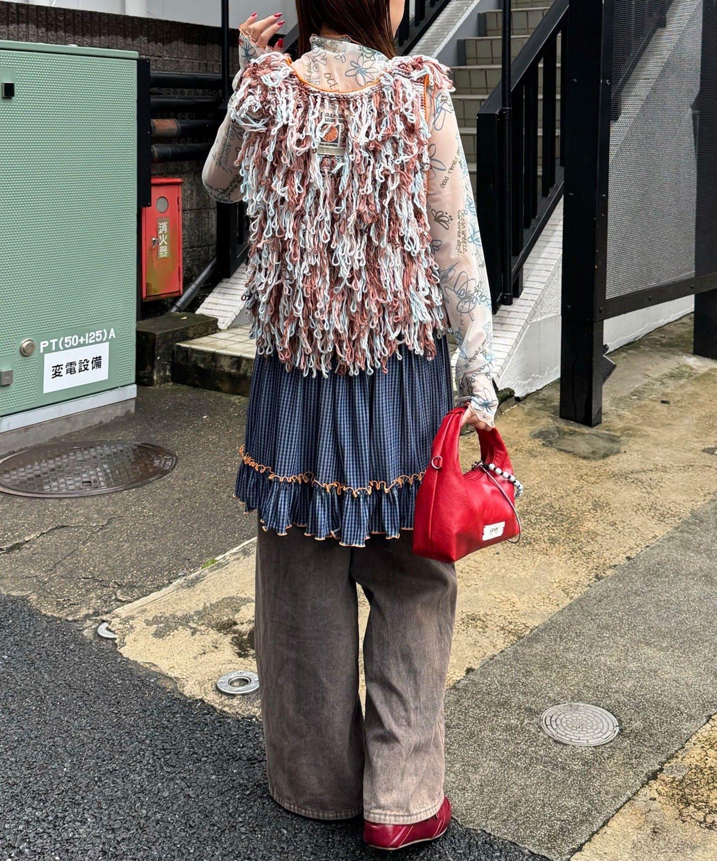 【HELLO.SANFRANCISCO/ハローサンフランシスコ】彩色流蘇緞帶馬甲