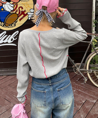 【HELLO.SANFRANCISCO/ハローサンフランシスコ】拼接印花上衣