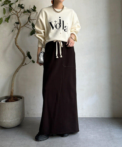 珍珠標誌針織上衣