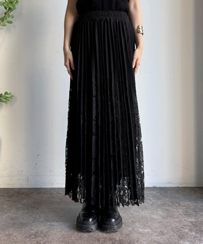 蕾絲拼接半身裙