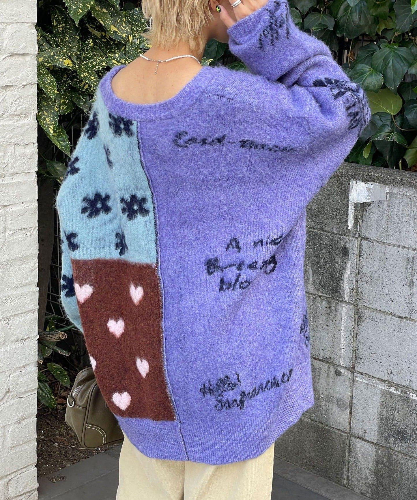 【HELLO.SANFRANCISCO/ハローサンフランシスコ】提花拼接愛心紐扣開衫