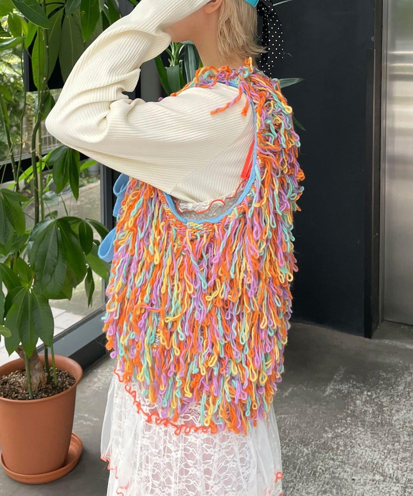 【HELLO.SANFRANCISCO/ハローサンフランシスコ】彩色流蘇緞帶馬甲