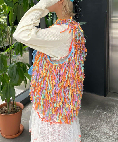 【HELLO.SANFRANCISCO/ハローサンフランシスコ】彩色流蘇緞帶馬甲