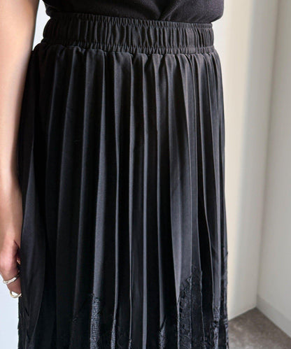 蕾絲拼接半身裙