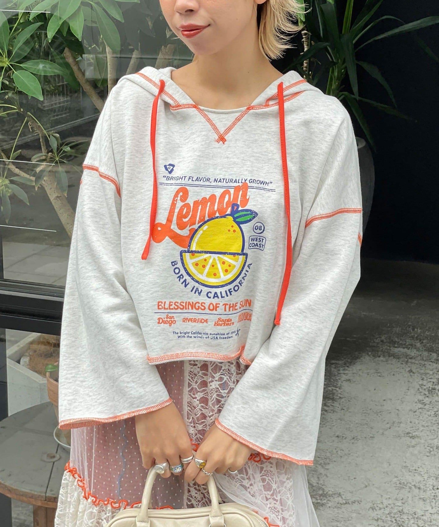 【HELLO.SANFRANCISCO/ハローサンフランシスコ】連帽印花衛衣