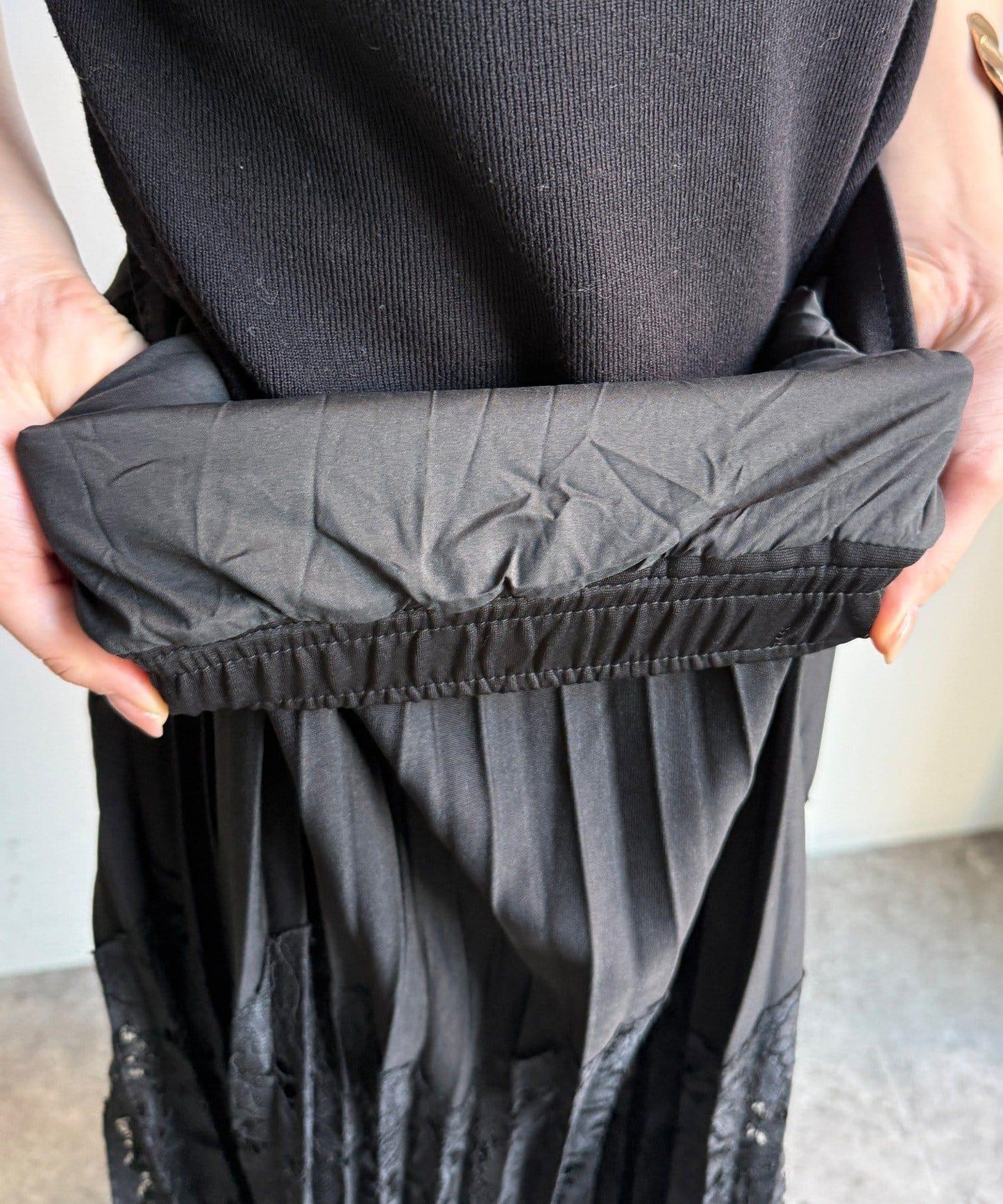 蕾絲拼接半身裙