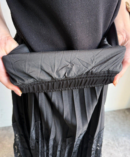 蕾絲拼接半身裙