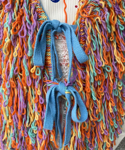 【HELLO.SANFRANCISCO/ハローサンフランシスコ】彩色流蘇緞帶馬甲