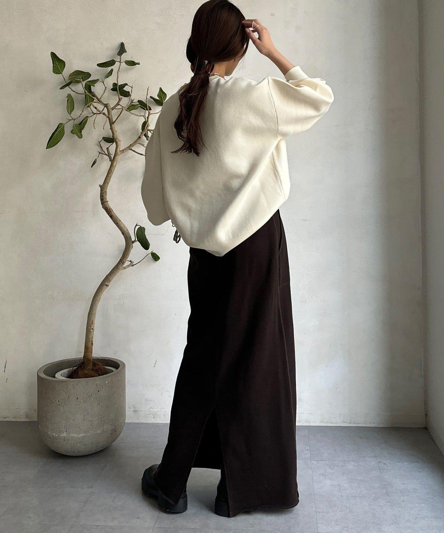 珍珠標誌針織上衣