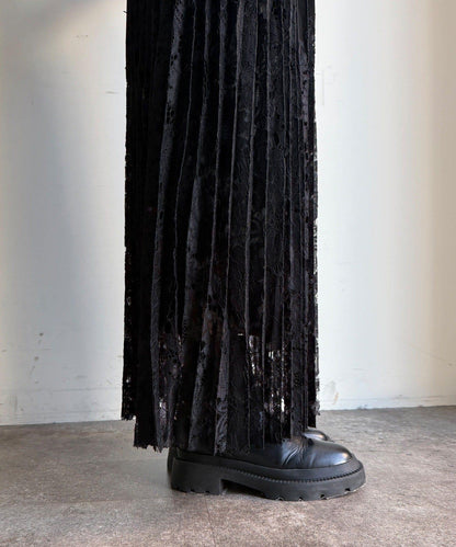 蕾絲拼接半身裙