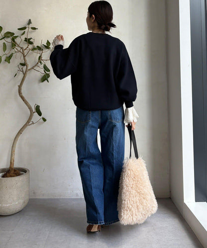 珍珠標誌針織上衣