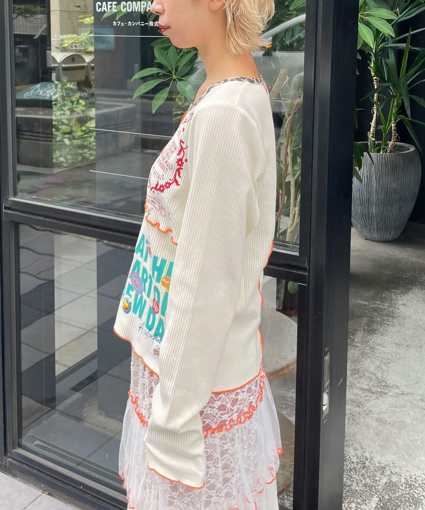 【HELLO.SANFRANCISCO/ハローサンフランシスコ】拼接印花上衣