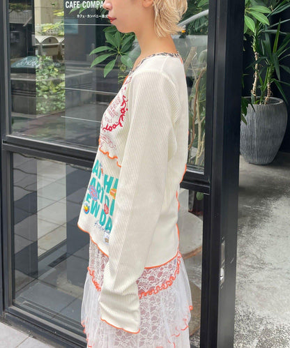 【HELLO.SANFRANCISCO/ハローサンフランシスコ】拼接印花上衣