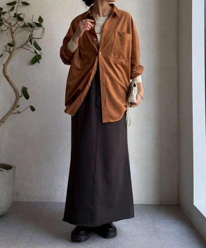 加絨DD刺繡半身裙