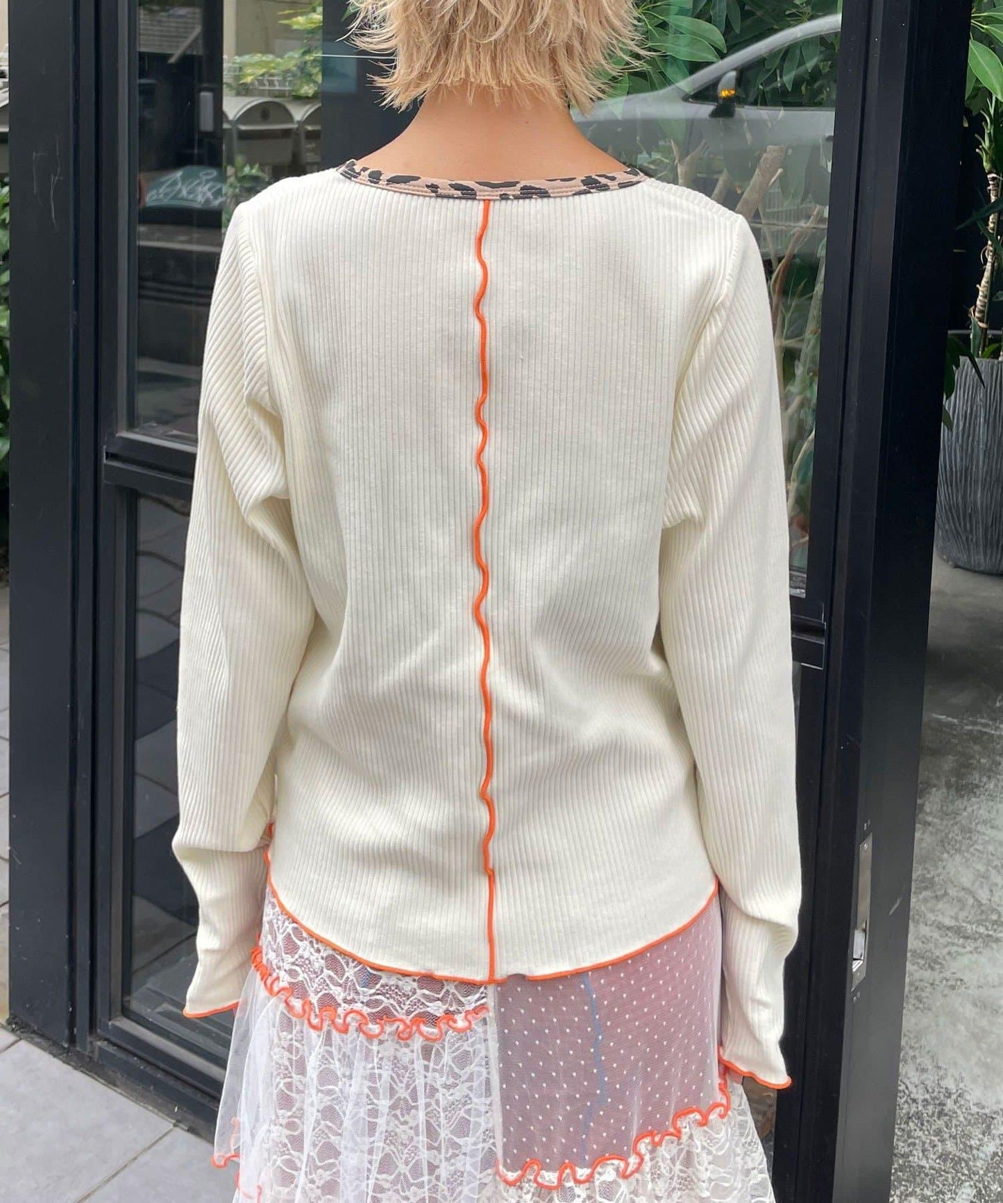 【HELLO.SANFRANCISCO/ハローサンフランシスコ】拼接印花上衣