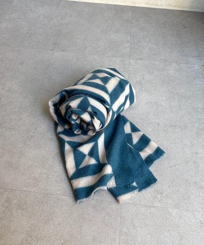 幾何圖案印花圍巾