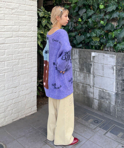 【HELLO.SANFRANCISCO/ハローサンフランシスコ】提花拼接愛心紐扣開衫