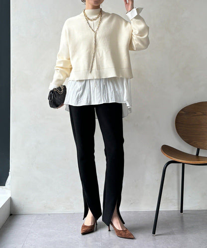 短款兩穿針織衫