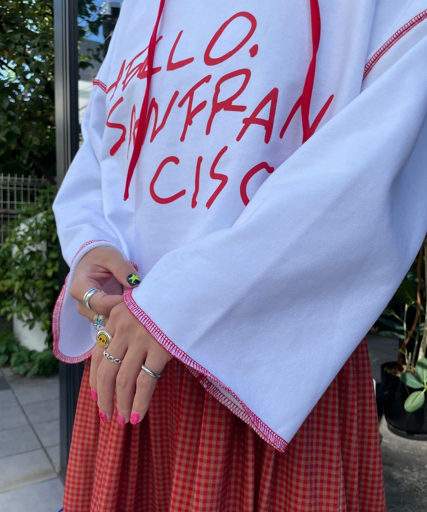 【HELLO.SANFRANCISCO/ハローサンフランシスコ】連帽印花衛衣