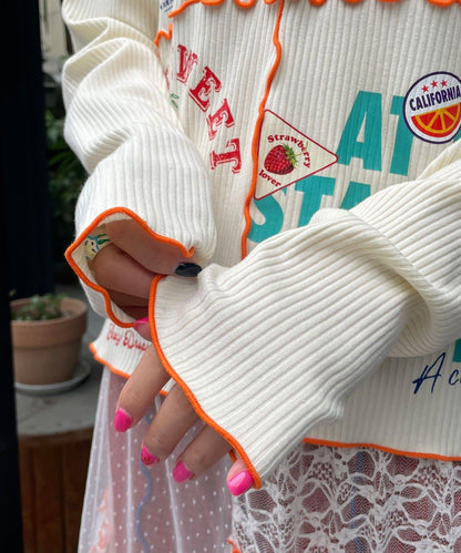 【HELLO.SANFRANCISCO/ハローサンフランシスコ】拼接印花上衣