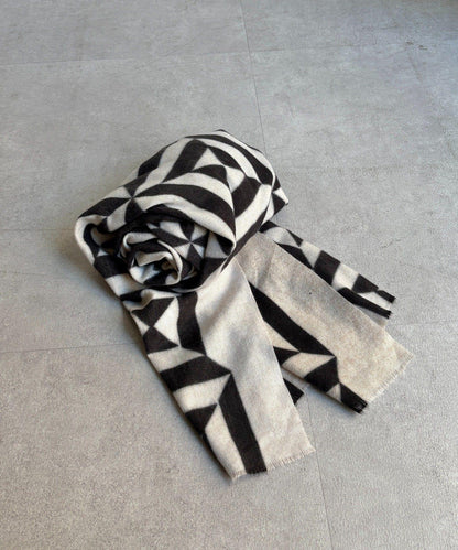 幾何圖案印花圍巾