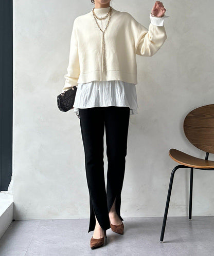 短款兩穿針織衫