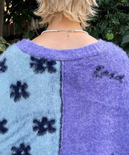 【HELLO.SANFRANCISCO/ハローサンフランシスコ】提花拼接愛心紐扣開衫