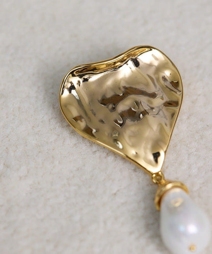 愛心×水滴珍珠胸針