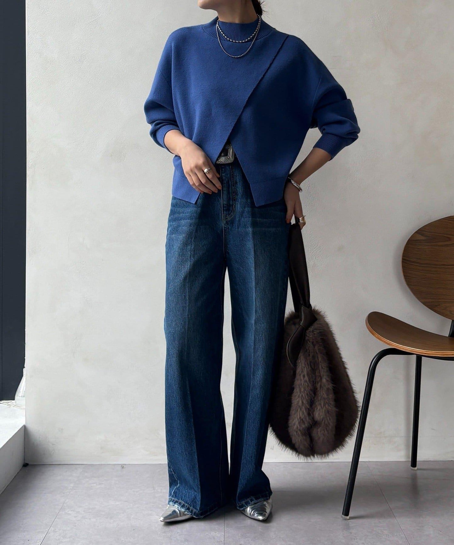 短款兩穿針織衫