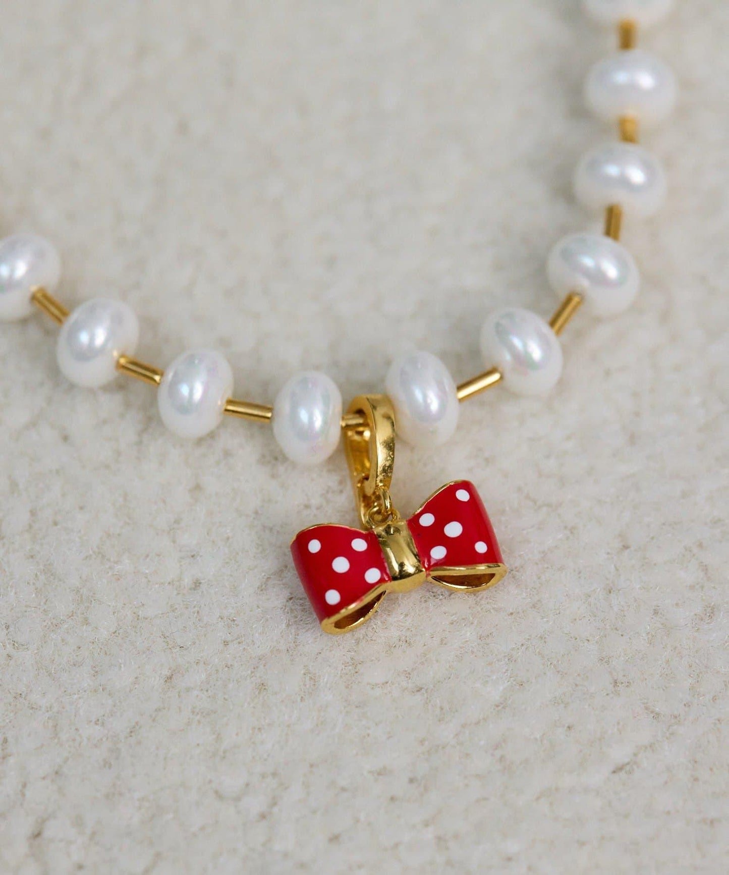 蝴蝶結珍珠項鍊