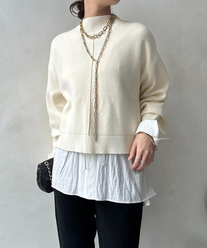 短款兩穿針織衫