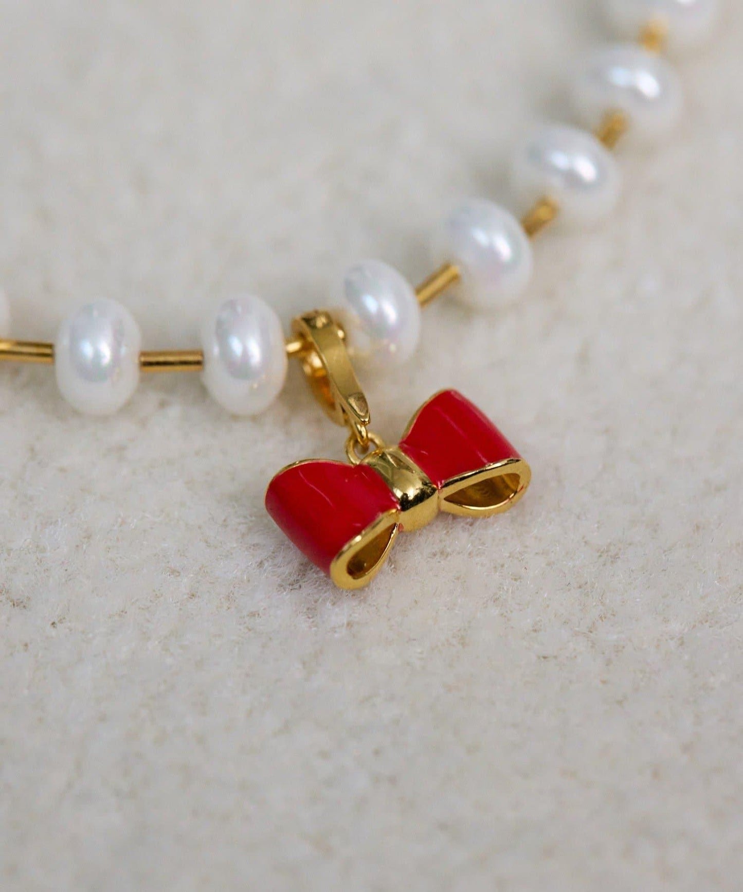 蝴蝶結珍珠項鍊