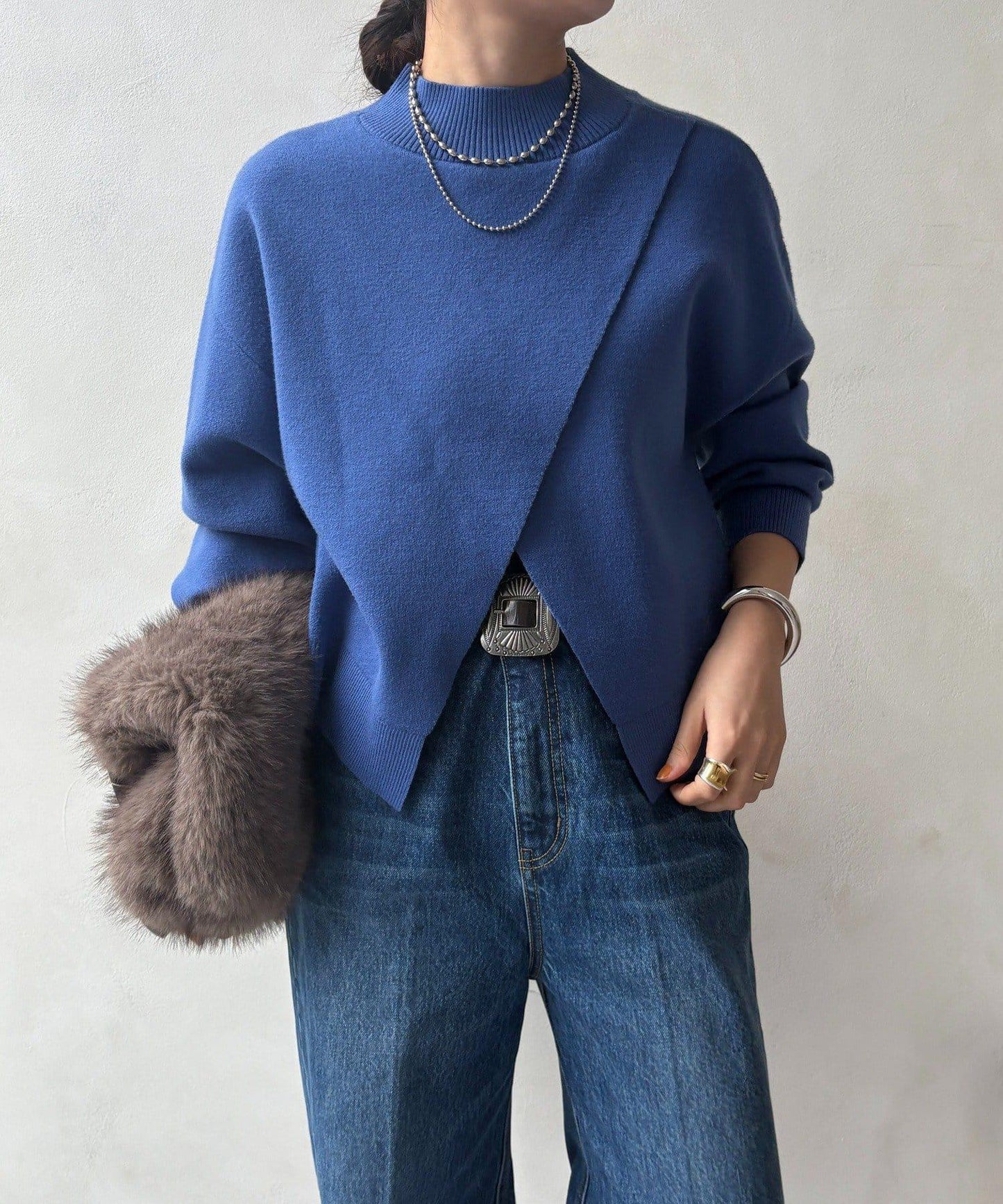 短款兩穿針織衫