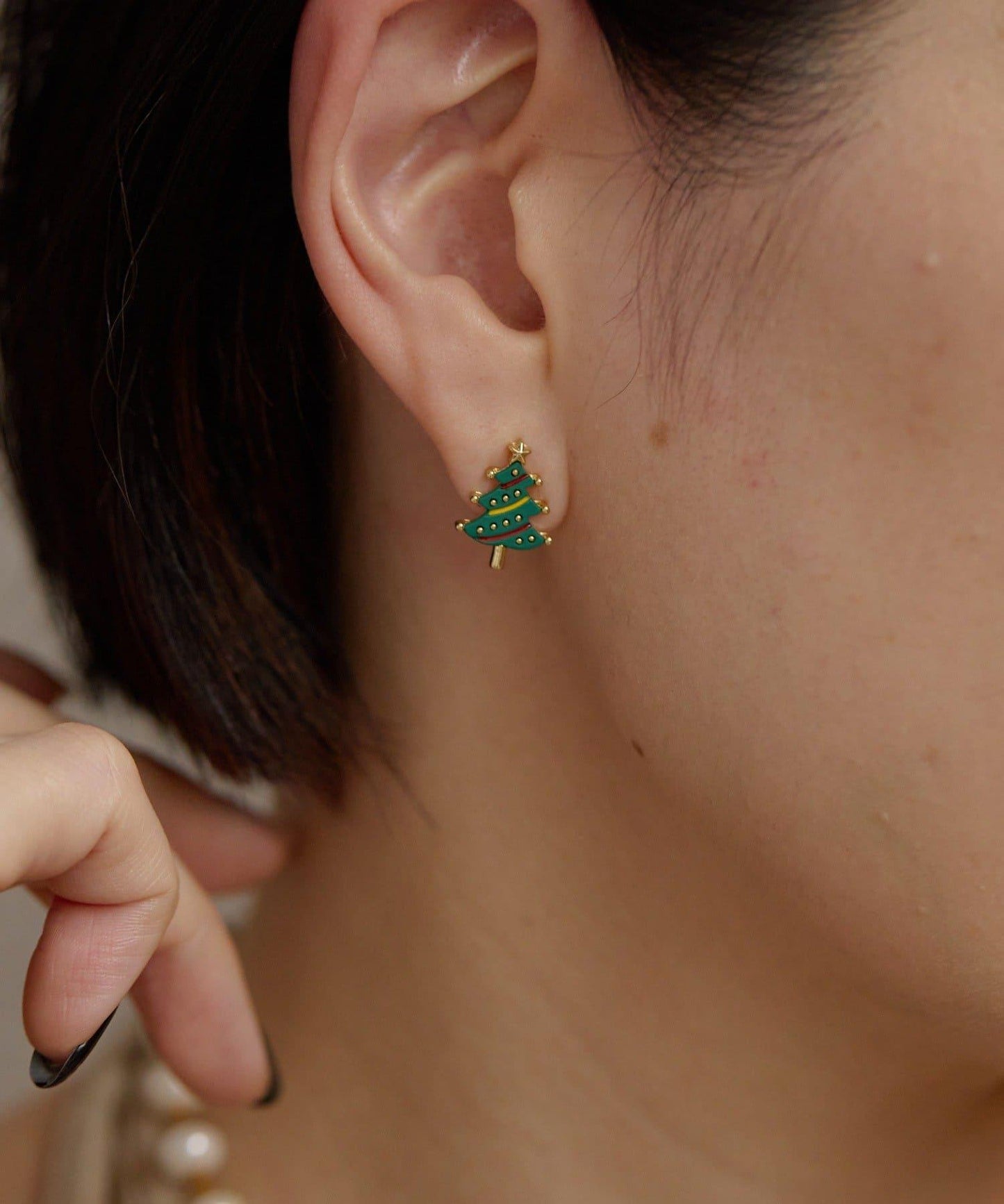 攀巖聖誕老人耳環