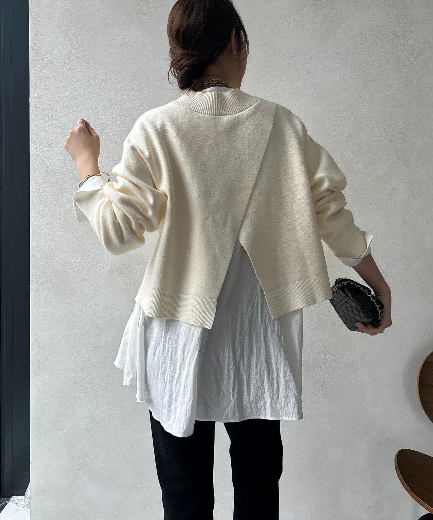 短款兩穿針織衫