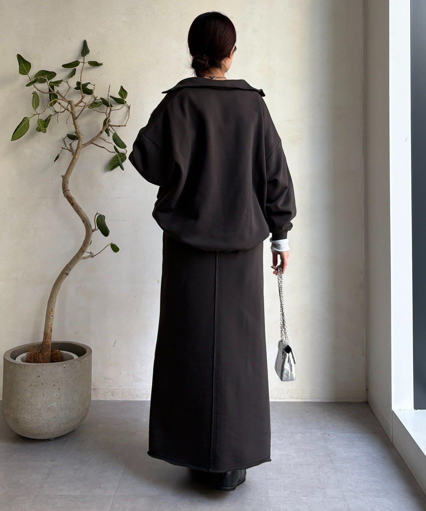 加絨DD刺繡半身裙