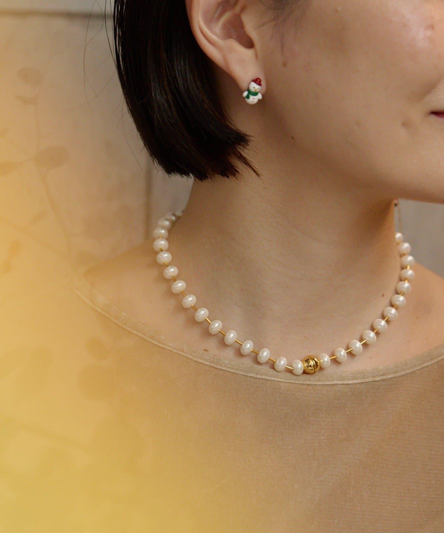 蝴蝶結珍珠項鍊