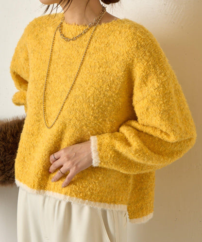 拼色圓領針織衫