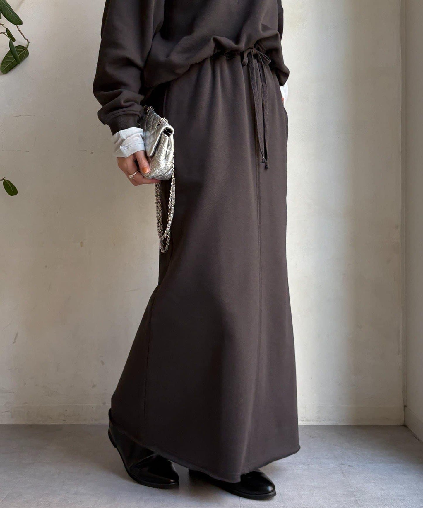 加絨DD刺繡半身裙