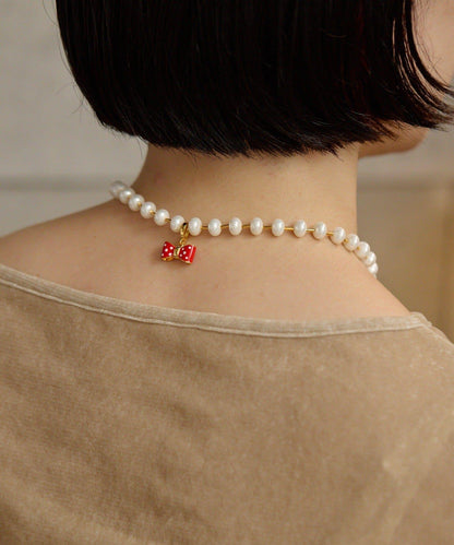 蝴蝶結珍珠項鍊