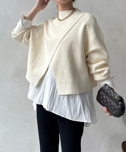 短款兩穿針織衫