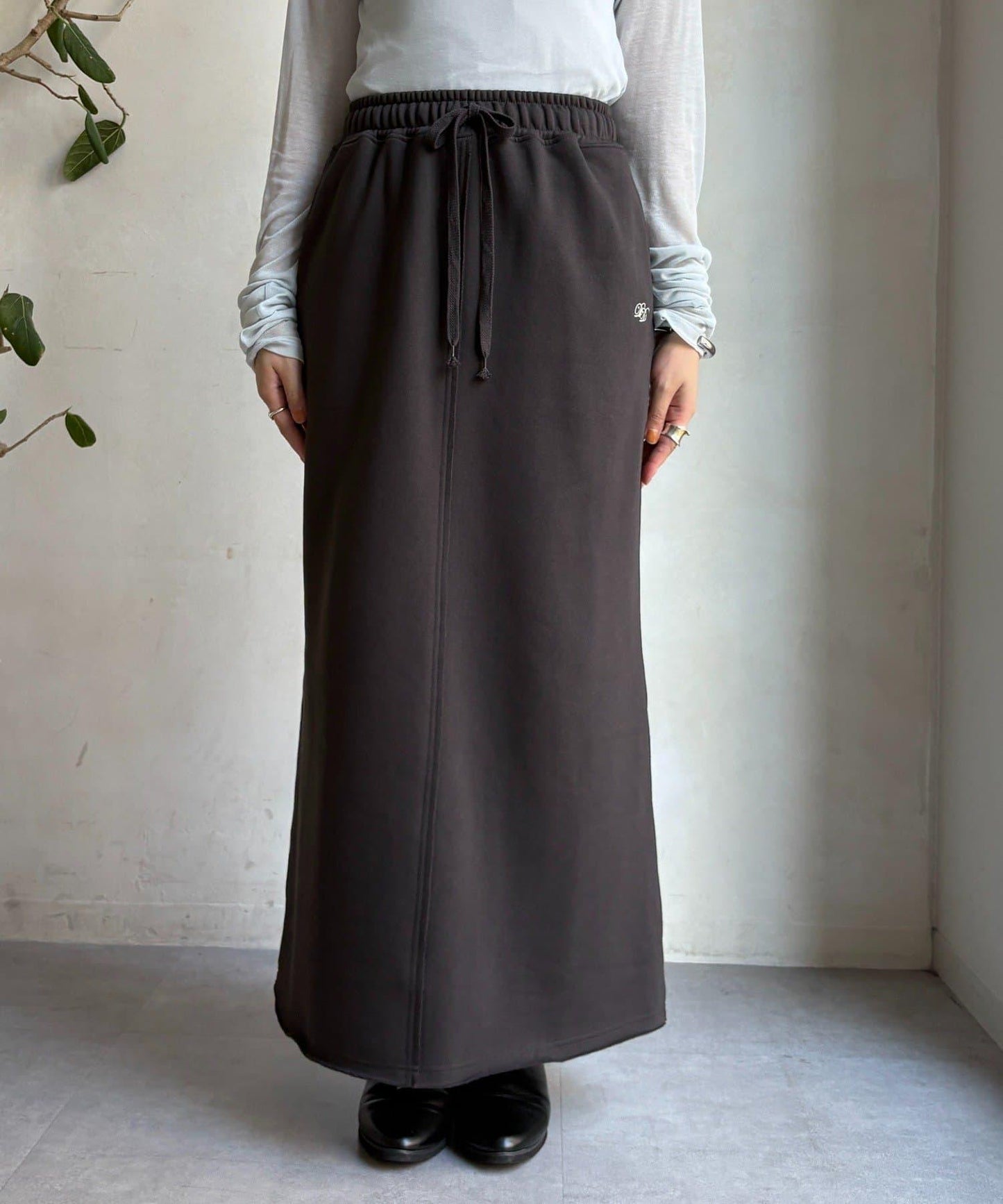 加絨DD刺繡半身裙