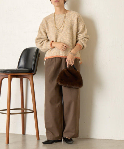 拼色圓領針織衫