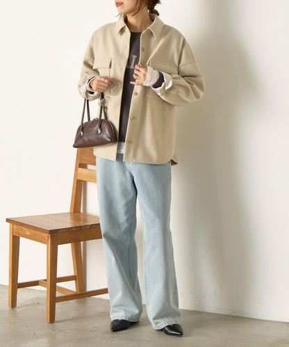 羊毛感寬鬆夾克