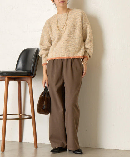 拼色圓領針織衫