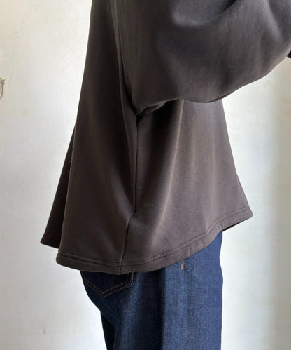 加絨抽繩半拉鍊套頭衫