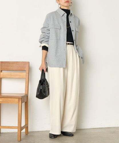 羊毛感寬鬆夾克