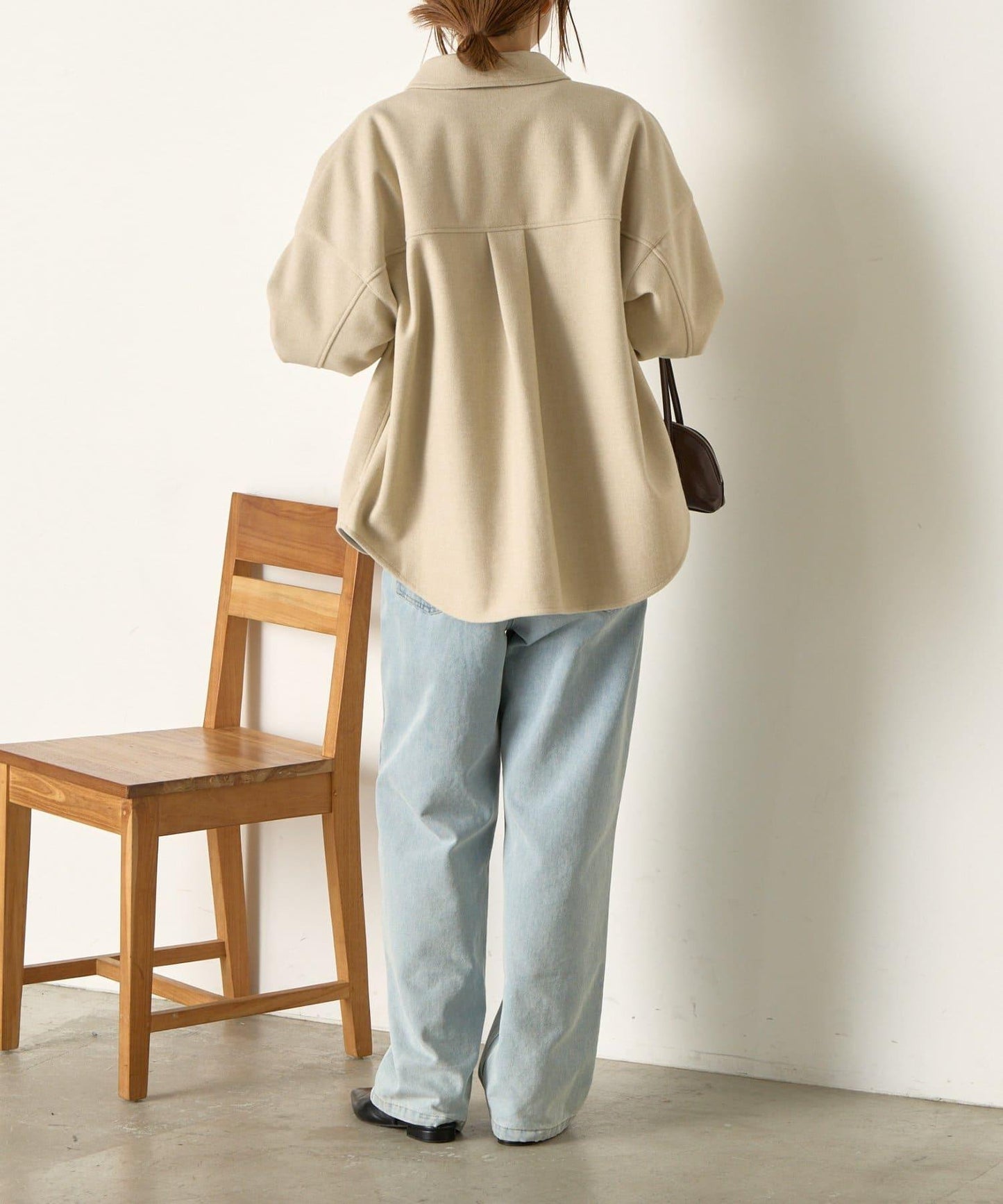 羊毛感寬鬆夾克